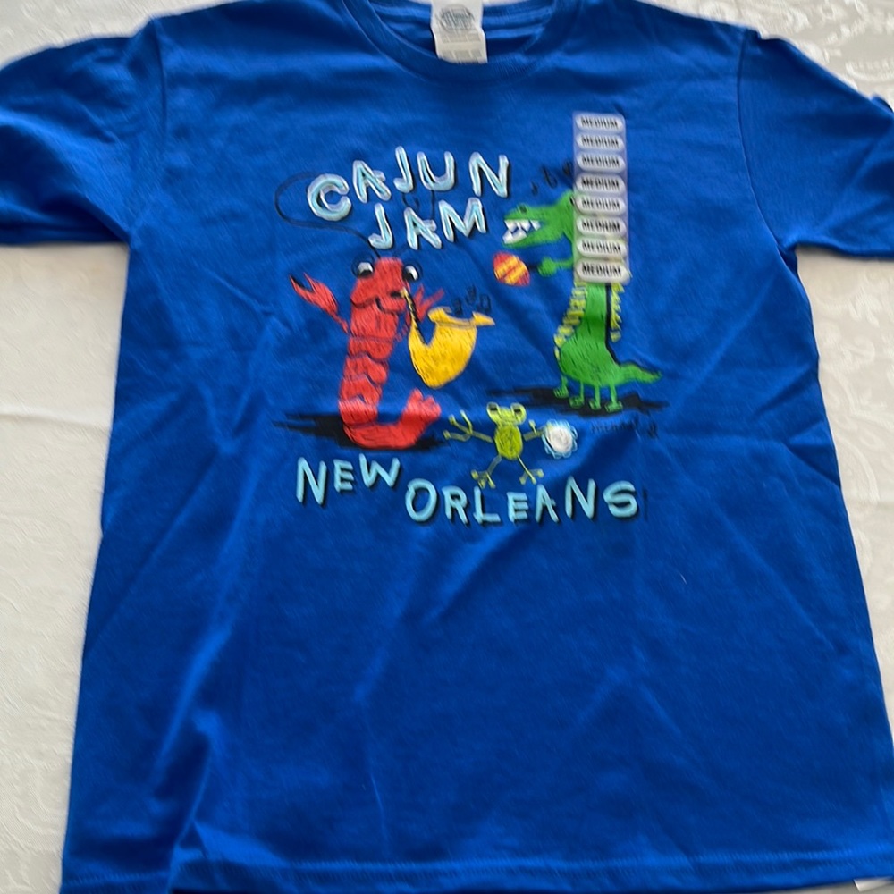 New Orleans Cajun Jam kids blue t-shirt
